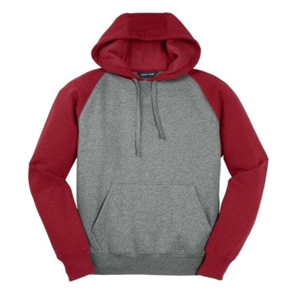 Raglan Colorblock Pullover Hooded Sweatshirt Thumbnail
