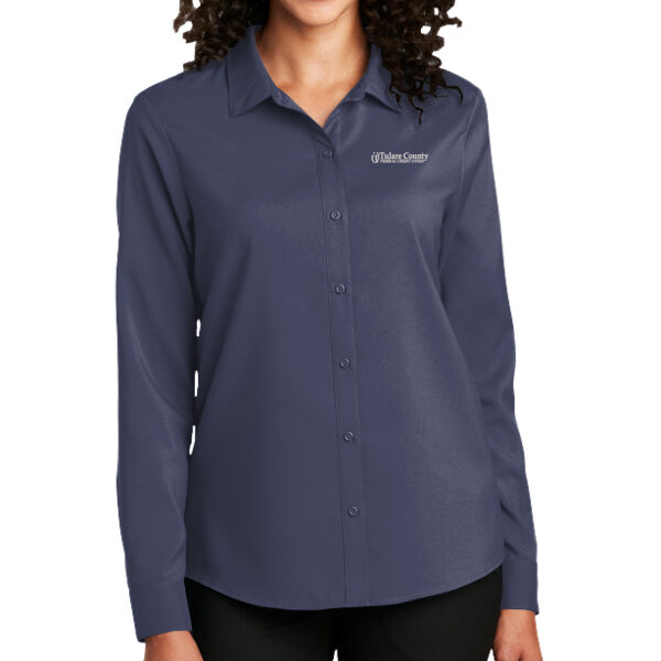 Port Authority® Women's Long Sleeve Performance Staff Shirt Thumbnail